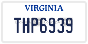 THP6939 license plate in Virginia