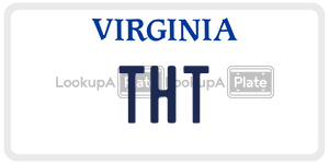 THT  license plate in VA
