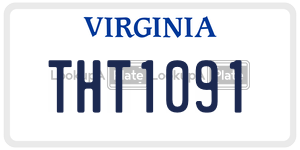 THT1091  license plate in VA