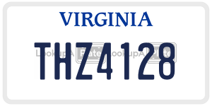 THZ4128  license plate in VA