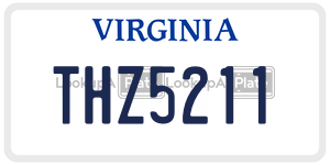 THZ5211 license plate in Virginia