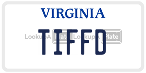 TIFFD  license plate in VA
