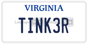 TINK3R  license plate in VA