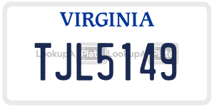 TJL5149 license plate in Virginia