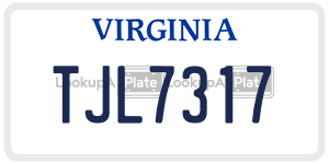 TJL7317  license plate in VA