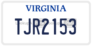 TJR2153 license plate in Virginia