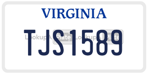 TJS1589  license plate in VA