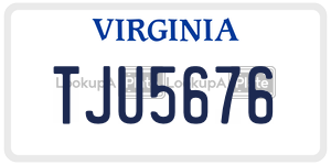 TJU5676 license plate in Virginia