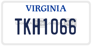 TKH1066 license plate in Virginia