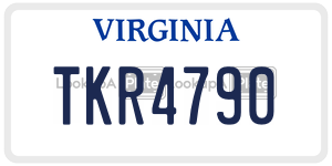 TKR4790 license plate in Virginia