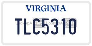 TLC5310  license plate in VA