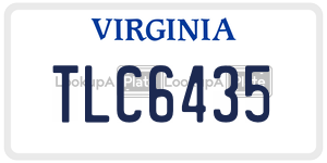 TLC6435  license plate in VA