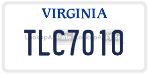 TLC7010  license plate in VA