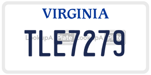 TLE7279  license plate in VA