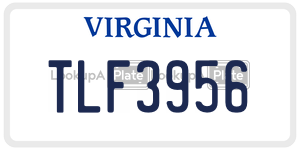 TLF3956 license plate in Virginia