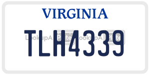 TLH4339  license plate in VA