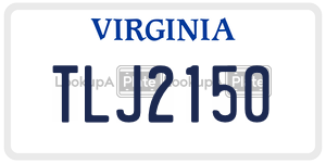 TLJ2150 license plate in Virginia