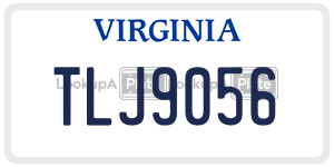 TLJ9056  license plate in VA