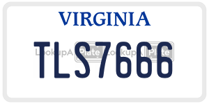 TLS7666  license plate in VA