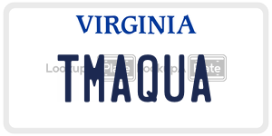 TMAQUA license plate in Virginia