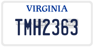 TMH2363  license plate in VA
