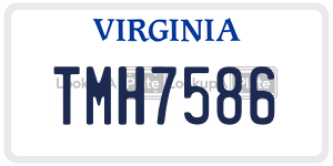TMH7586  license plate in VA