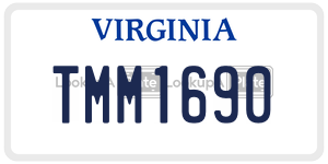 TMM1690  license plate in VA
