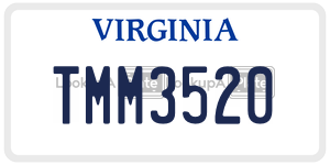 TMM3520  license plate in VA