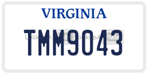 TMM9043  license plate in VA