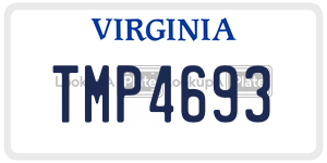 TMP4693 license plate in Virginia
