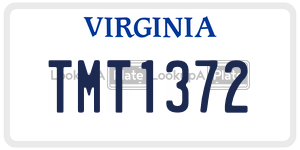 TMT1372 license plate in Virginia