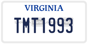 TMT1993 license plate in Virginia
