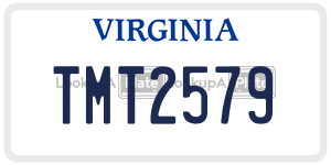 TMT2579  license plate in VA