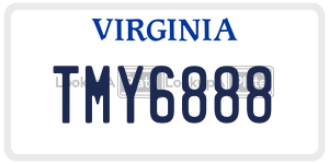 TMY6888  license plate in VA