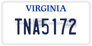 TNA5172  license plate in VA