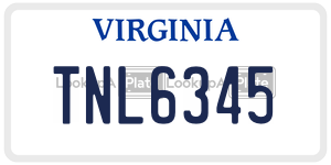 TNL6345  license plate in VA