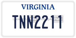 TNN2211  license plate in VA