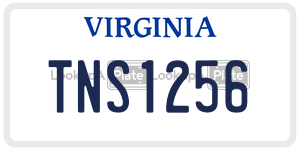 TNS1256  license plate in VA