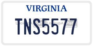 TNS5577  license plate in VA
