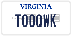 TOOQWK  license plate in VA