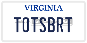 TOTSBRT  license plate in VA