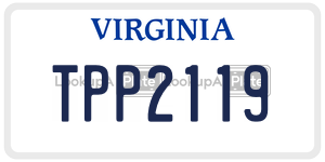 TPP2119  license plate in VA