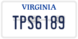TPS6189 license plate in Virginia