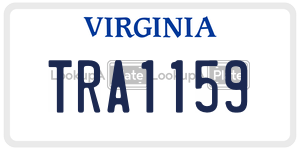 TRA1159  license plate in VA