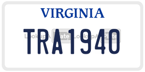 TRA1940 license plate in Virginia