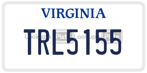 TRL5155  license plate in VA
