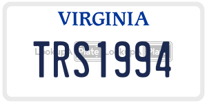 TRS1994  license plate in VA