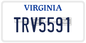 TRV5591  license plate in VA
