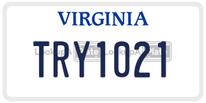 TRY1021 license plate in Virginia