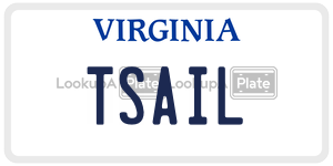 TSAIL  license plate in VA
